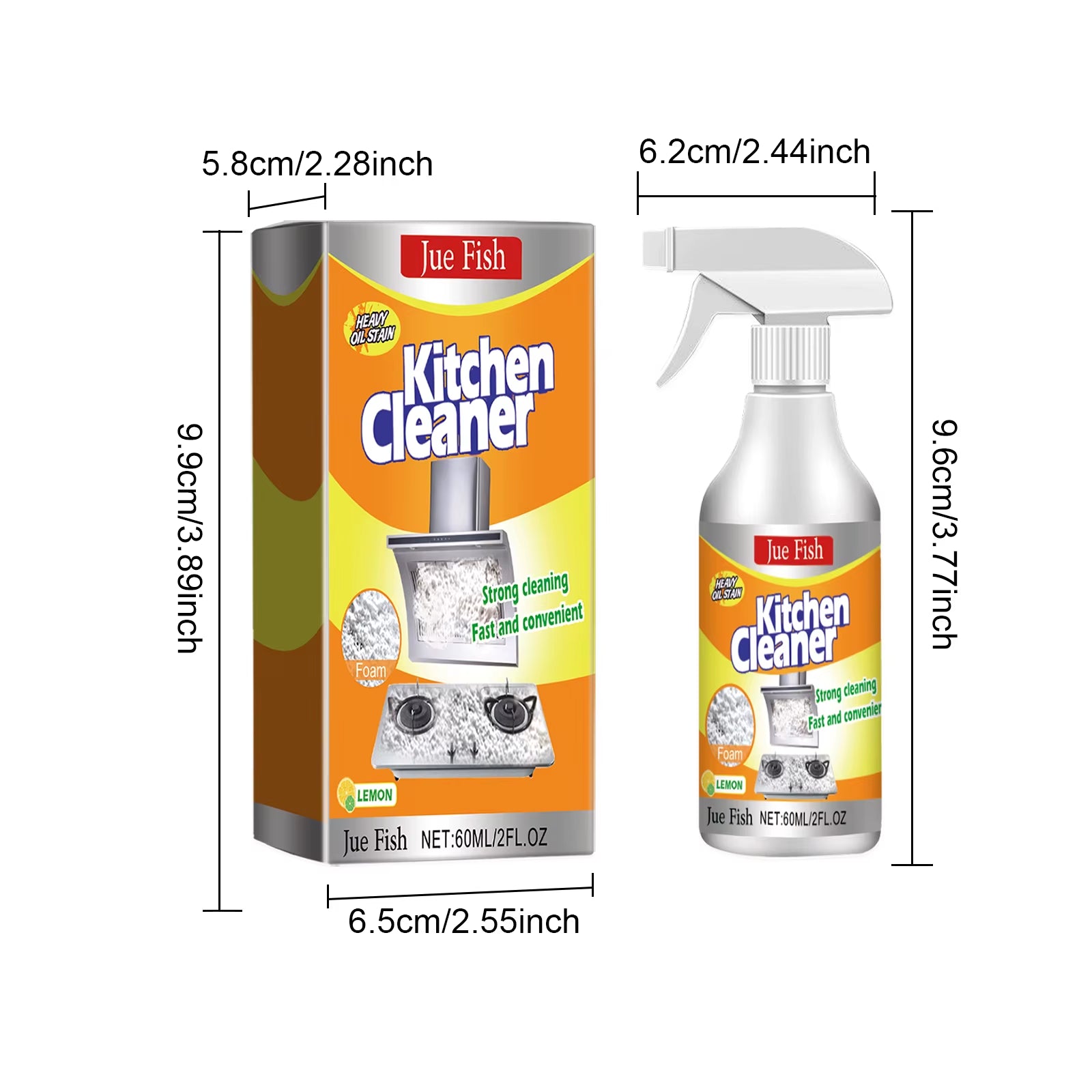 Kitchen Foam Cleaner Oil Stains Remover Cleaning Grills Ovens Household Kitchen Range Hood Heavy Oil Foam Cleaner 1/2/3Pcs
