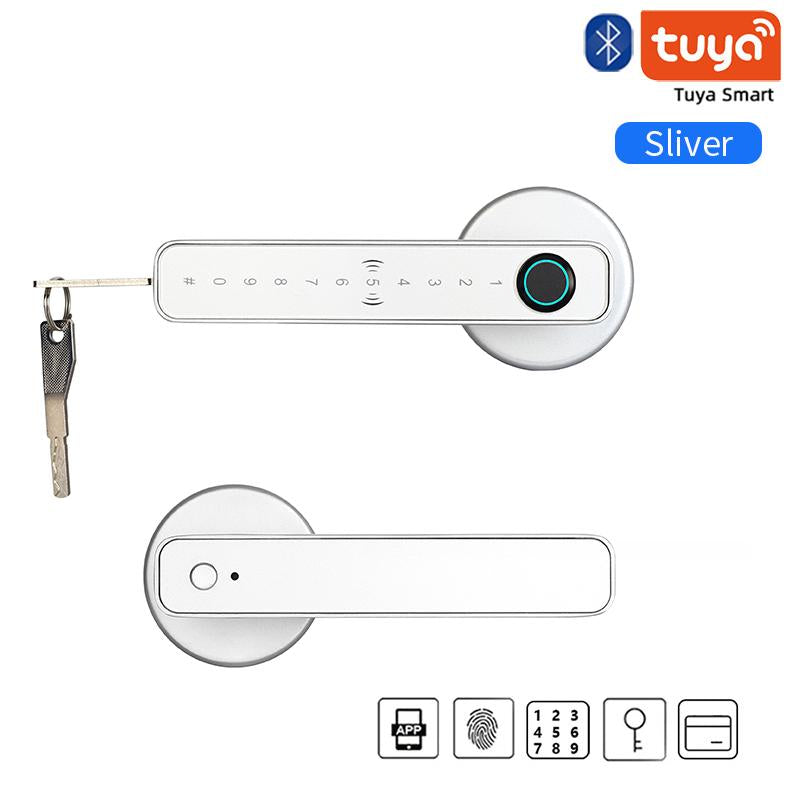 XSDTS Smart Door Lock with Knob Keyless Entry Fingerprint Handle App Control Remotely Generate Password for Bedroom Front Door Apartment Secure & Convenient