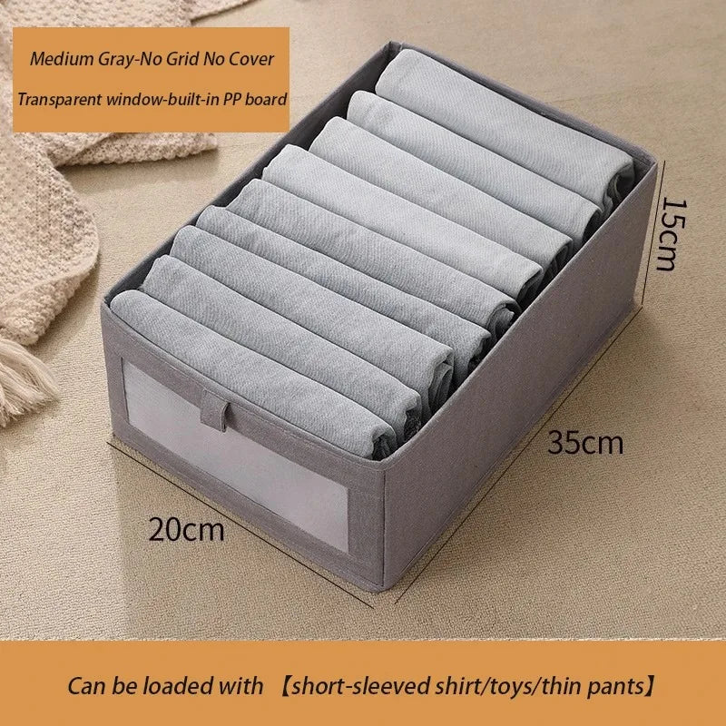 1Pcs Pants Storage Box Clothes Organizers of Cabinets and Drawers Fabric Foldable Boxes for Bedroom Wardrobe Organization Home