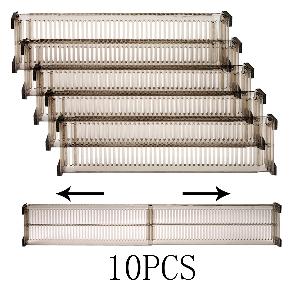 10 件, Plastic Drawer Divider 5Sets, Home Drawer Storage Dividers, Drawer Dividers for Storage and Organization, Free Combinatio