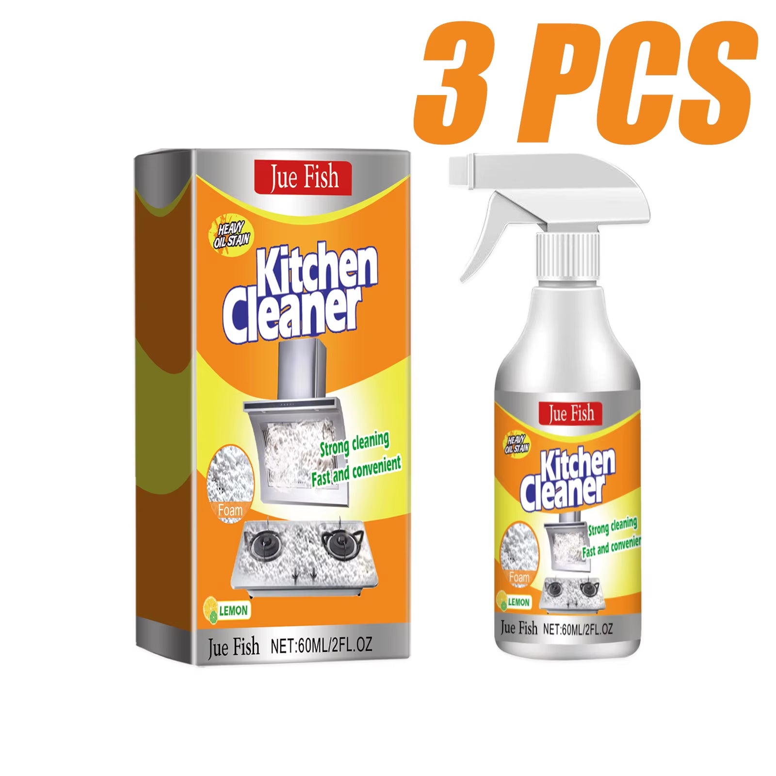 Kitchen Foam Cleaner Oil Stains Remover Cleaning Grills Ovens Household Kitchen Range Hood Heavy Oil Foam Cleaner 1/2/3Pcs