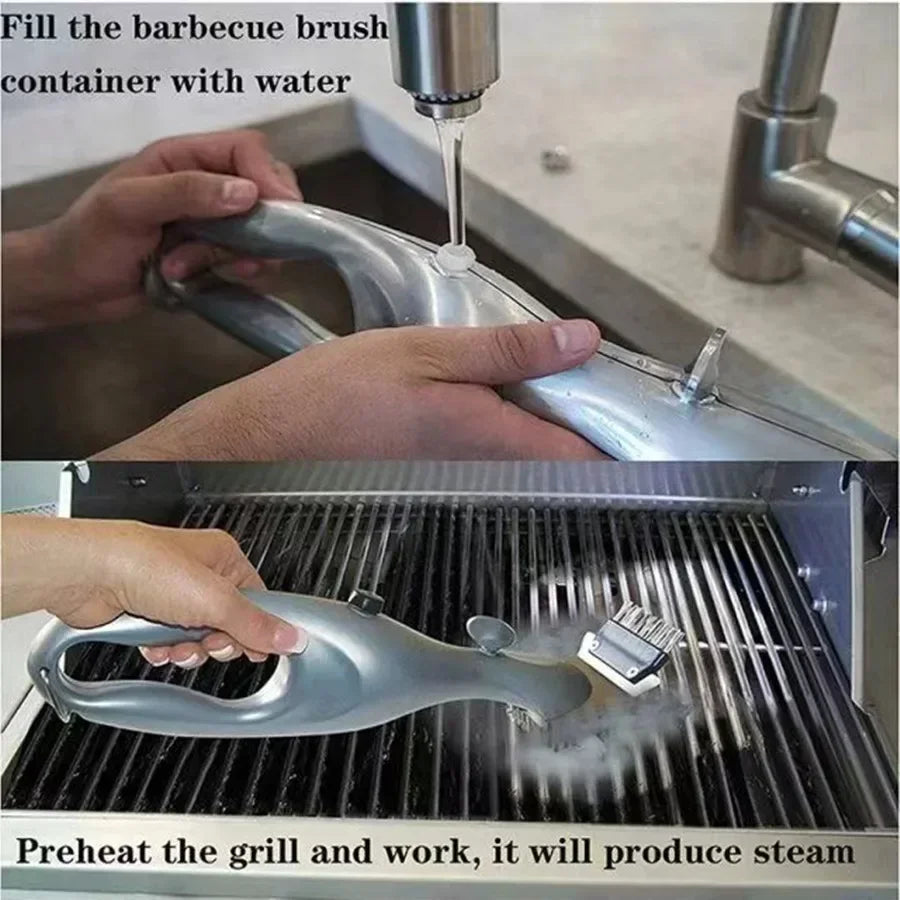 BBQ Grill Outdoor Steam Cleaning Brushes Barbecue Cleaner Suitable for Charcoal Scraper Gas Accessories Cooking Kitchen Tool