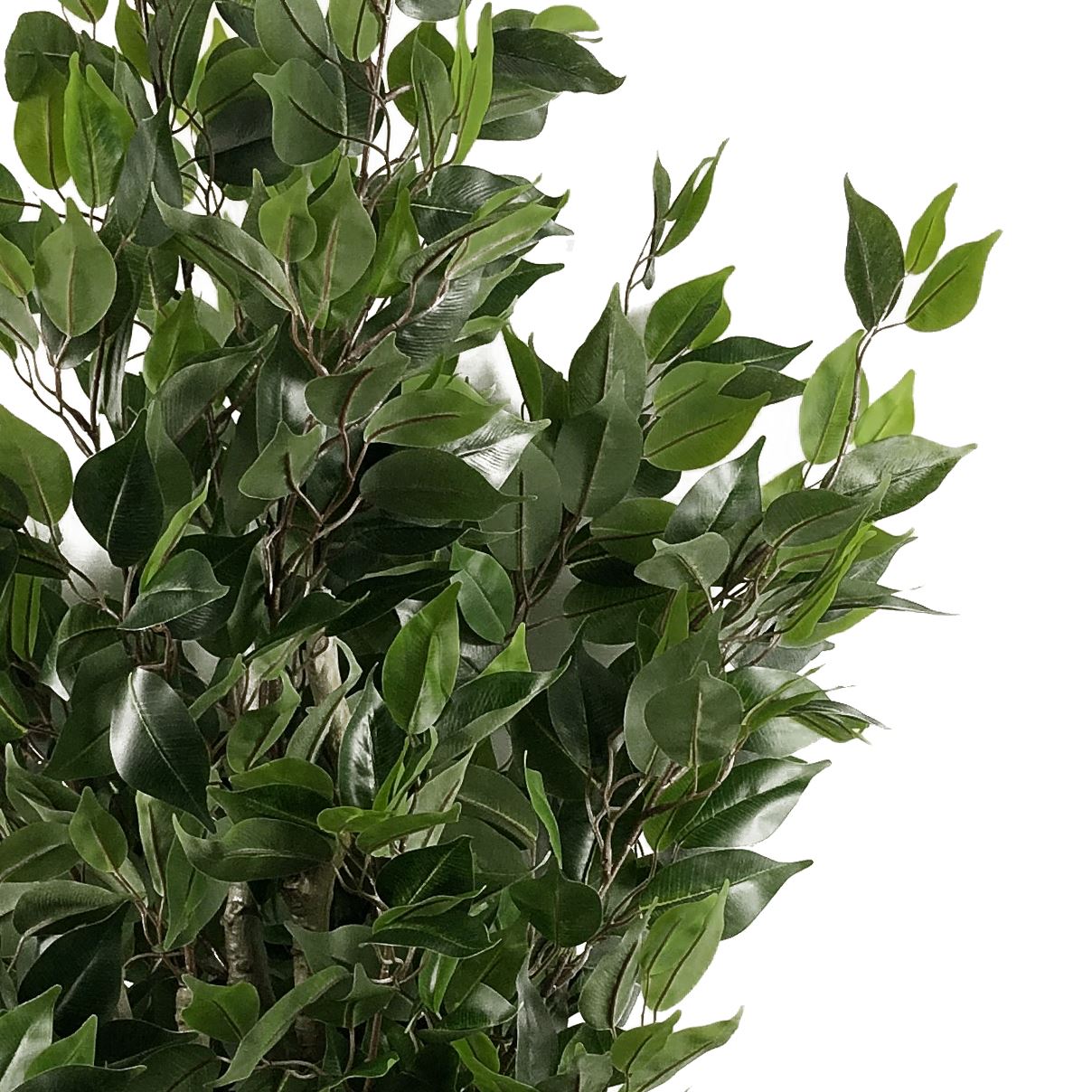 110cm Artificial Evergreen Ficus Tree Gold Planter-3