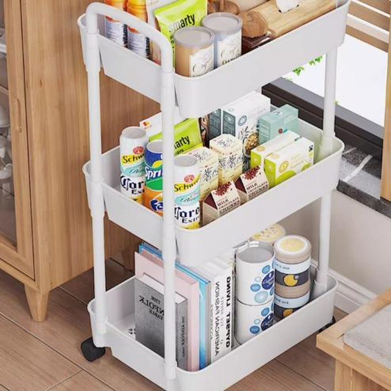 Trolley Rack Snack Bag Storage Rack Dormitory Floor Kitchen Bathroom Multi-Layer Wheeled Mobile Storage Rack Organiser Shoe Rack Organizer Shower Organizer Hat Organizer Shoe Cabinet Storage Dish Drying Rack