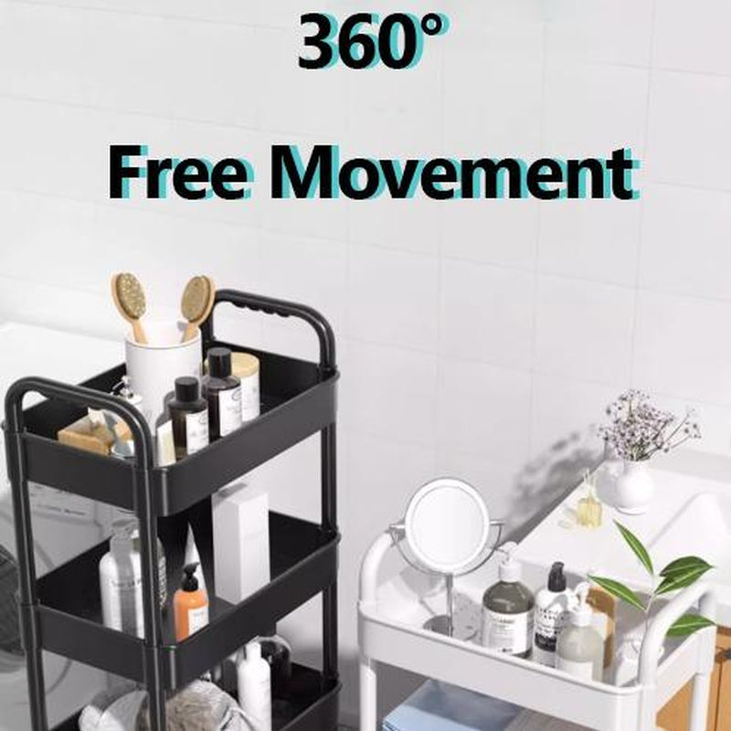 Trolley Rack Snack Bag Storage Rack Dormitory Floor Kitchen Bathroom Multi-Layer Wheeled Mobile Storage Rack Organiser Shoe Rack Organizer Shower Organizer Hat Organizer Shoe Cabinet Storage Dish Drying Rack