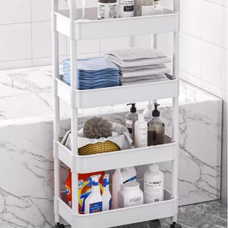 Trolley Rack Snack Bag Storage Rack Dormitory Floor Kitchen Bathroom Multi-Layer Wheeled Mobile Storage Rack Organiser Shoe Rack Organizer Shower Organizer Hat Organizer Shoe Cabinet Storage Dish Drying Rack