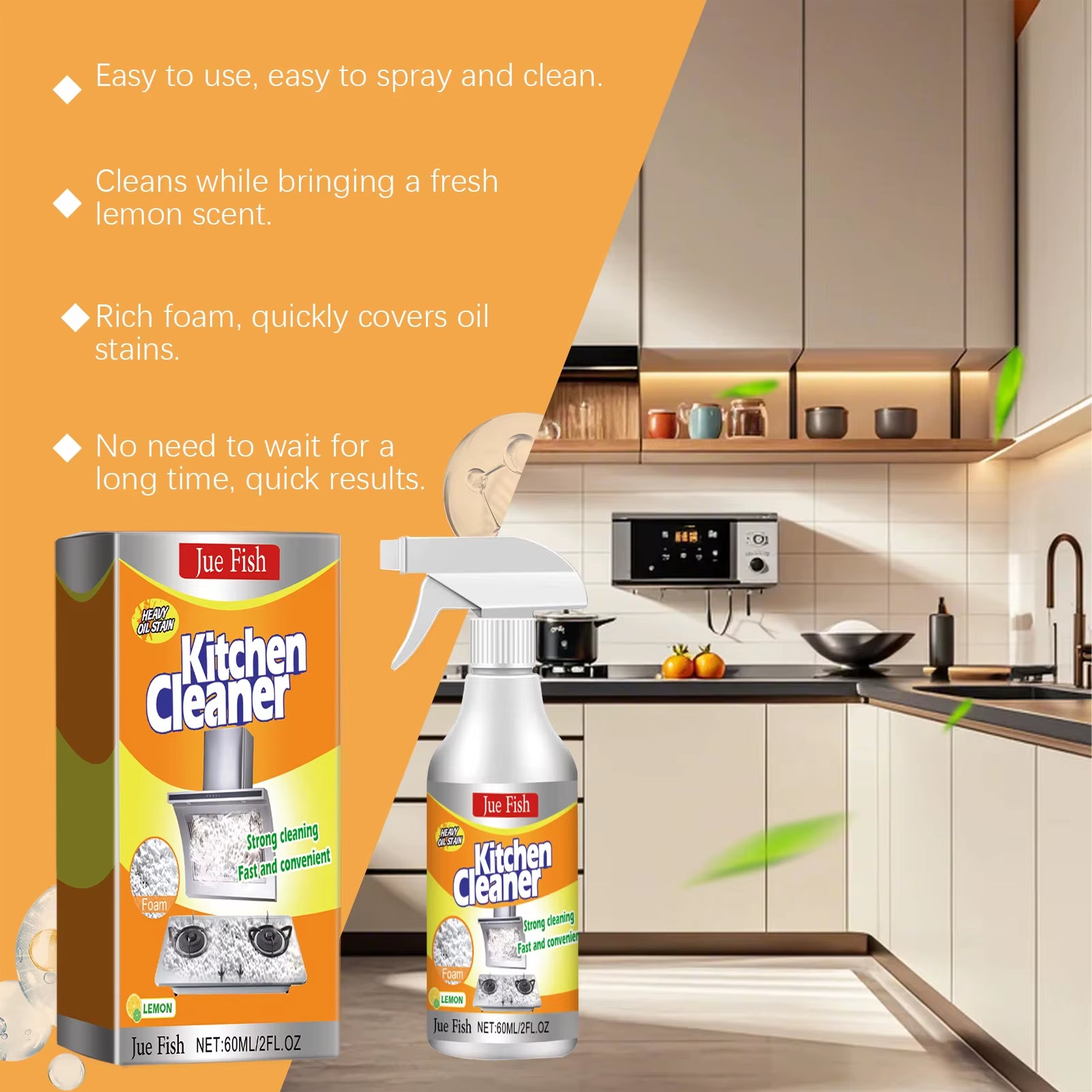 Kitchen Foam Cleaner Oil Stains Remover Cleaning Grills Ovens Household Kitchen Range Hood Heavy Oil Foam Cleaner 1/2/3Pcs