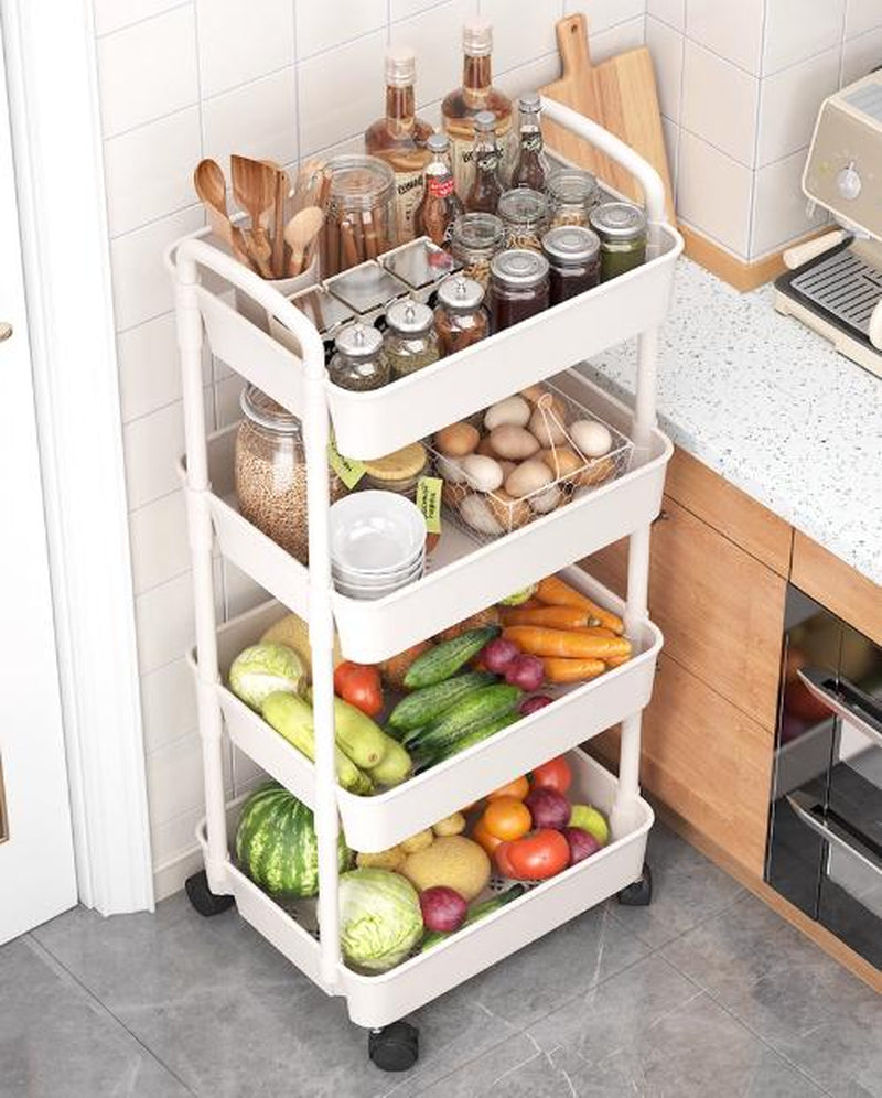 Trolley Rack Snack Bag Storage Rack Dormitory Floor Kitchen Bathroom Multi-Layer Wheeled Mobile Storage Rack Organiser Shoe Rack Organizer Shower Organizer Hat Organizer Shoe Cabinet Storage Dish Drying Rack