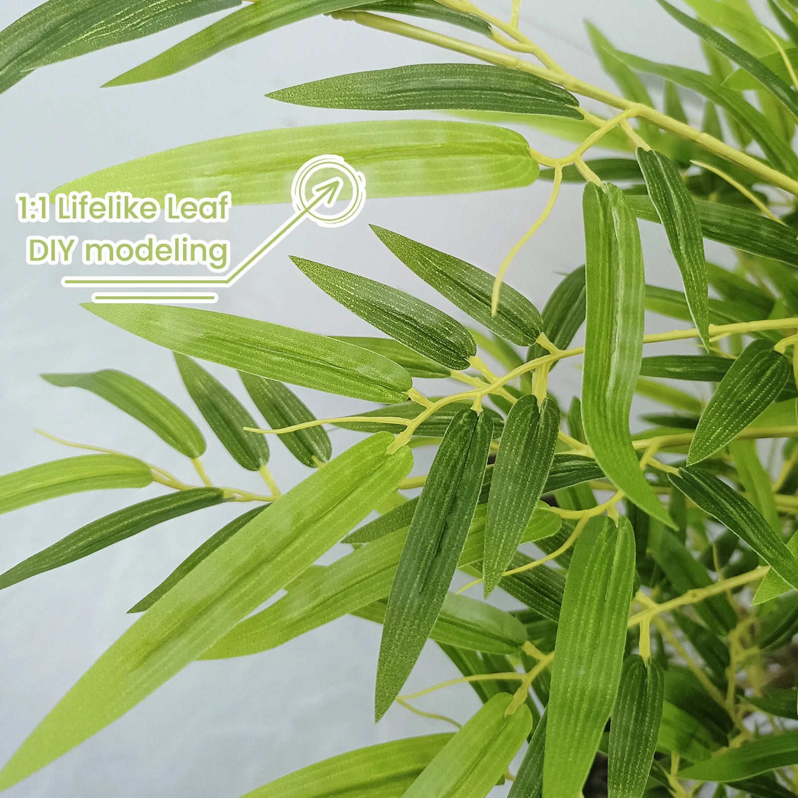 48inch Bamboo Artificial Tree Faux Bamboo Plant Artificial Plant with Trunks, for Home Office Indoor Outdoor Decoration