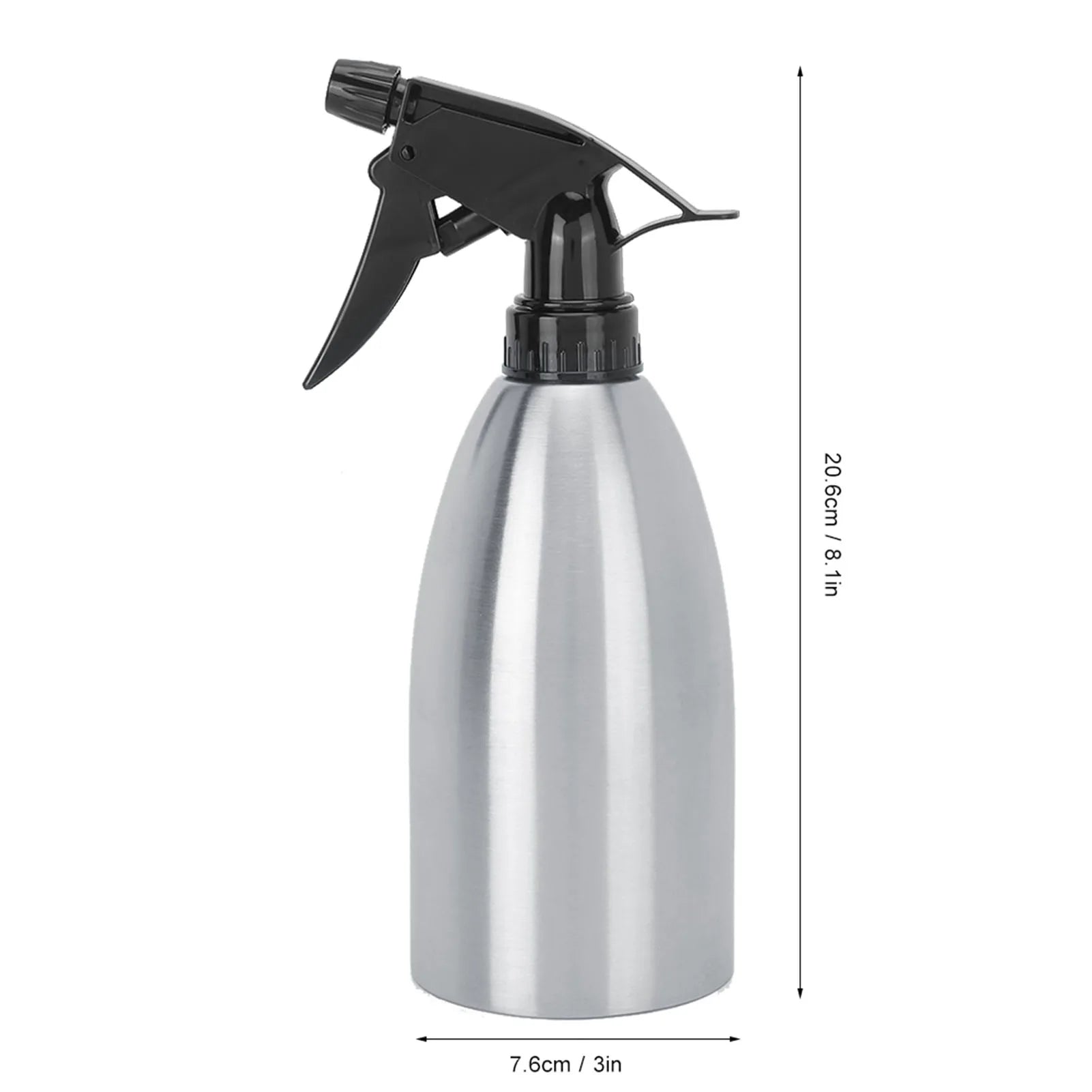 500ml Watering Bottle Stainless Steel Gardening Kitchen Watering Spraying Bottle Adjustable Nozzle Can for Home