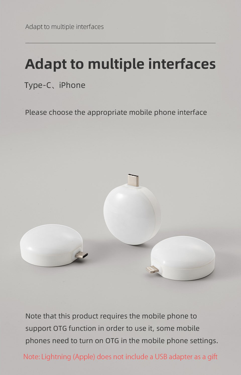 Mini Portable USB Wireless Smartphone Light